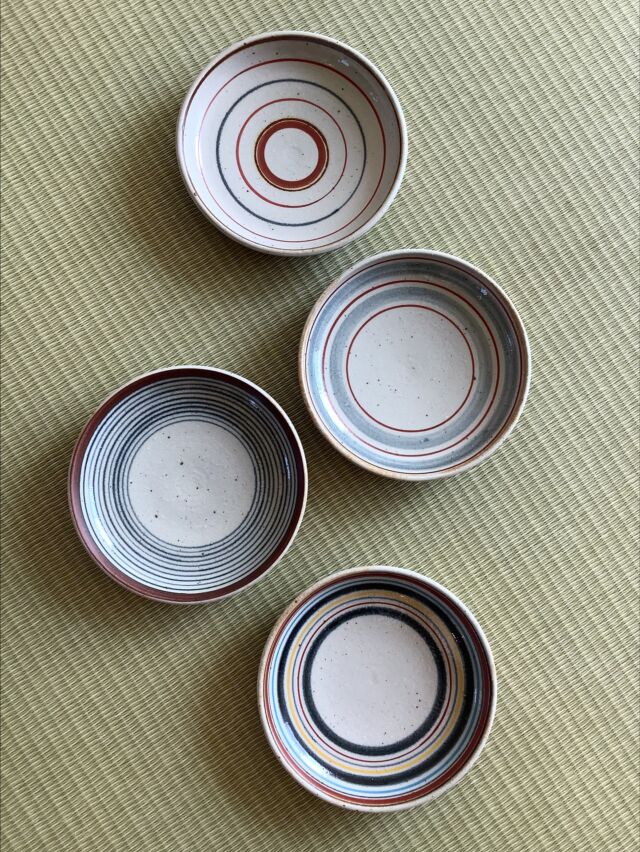 酒津焼 白いタタラ皿 手仕事 民藝 和 陶器